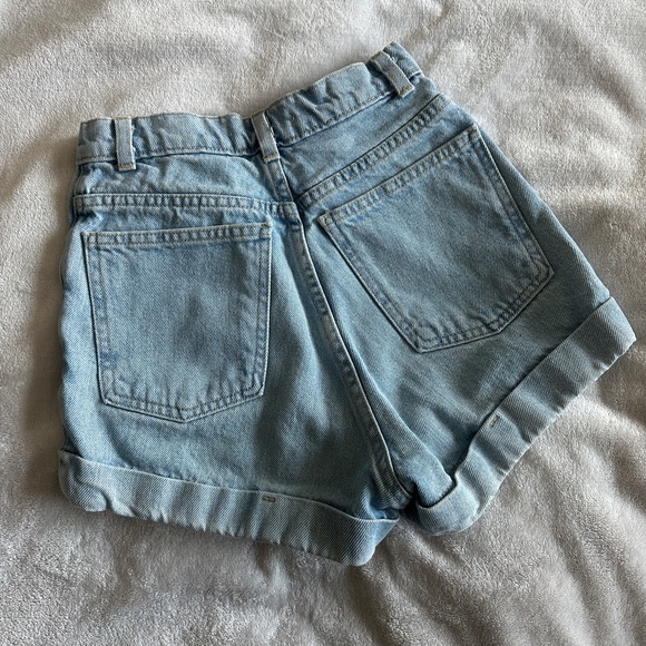 American Apparel light denim high waisted shorts - Picture 3 of 7
